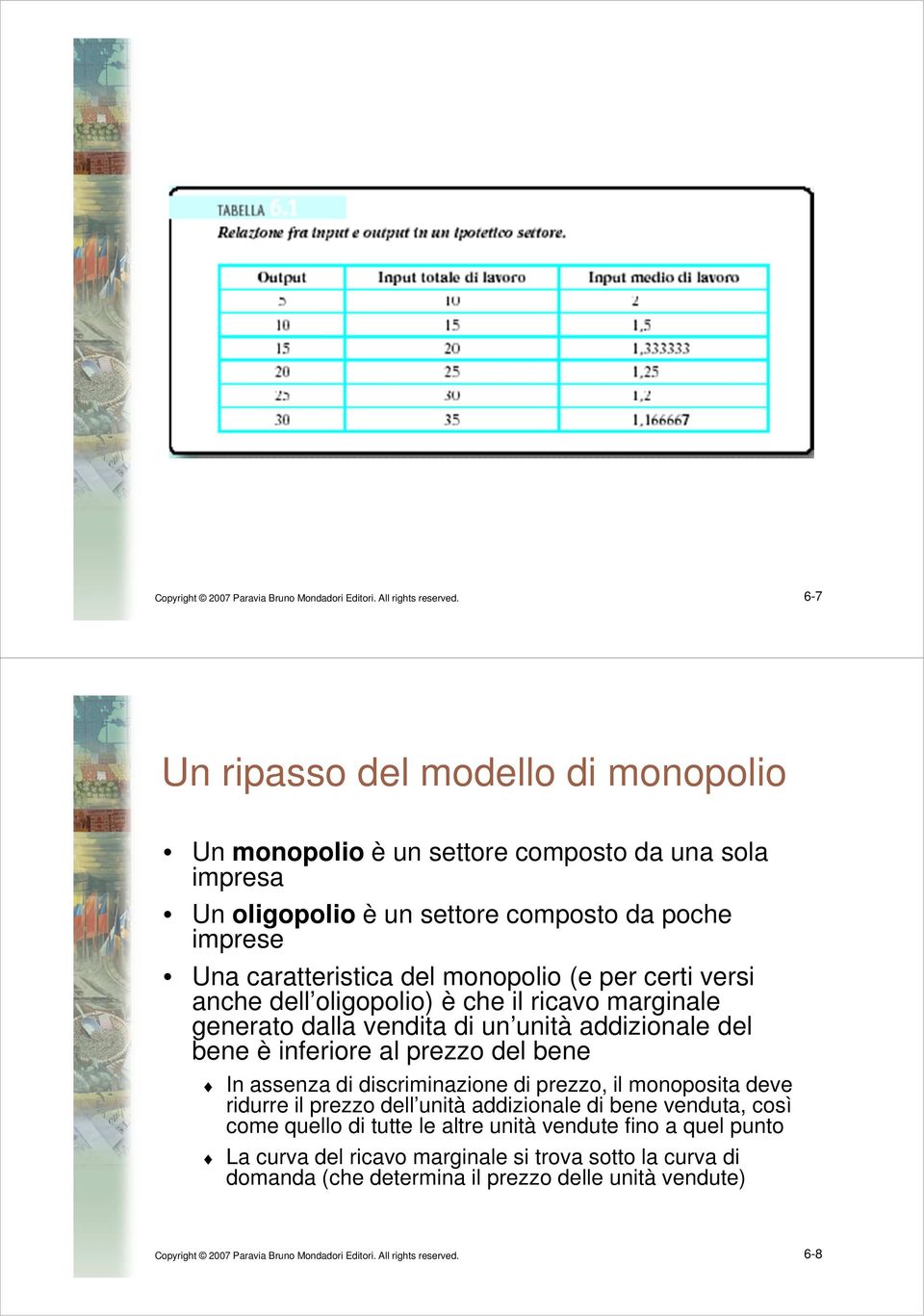 versi anche dell oligopolio) è che il ricavo marginale generato dalla vendita di un unità addizionale del bene è inferiore al prezzo del bene In assenza di discriminazione di prezzo, il