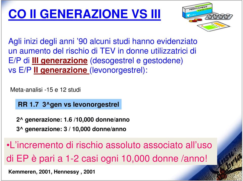 12 studi RR 1.7 3^gen vs levonorgestrel 2^ generazione: 1.