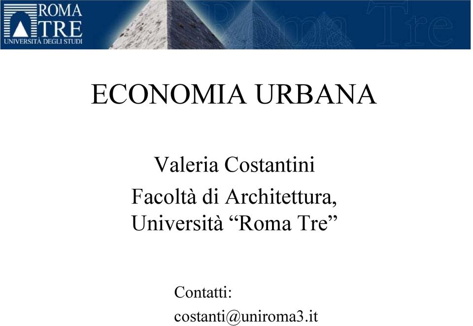 Architettura, Università