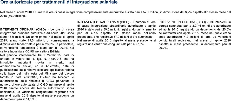 Un anno prima, nel mese di aprile 2015, erano state 19,5 milioni: di conseguenza, la diminuzione tendenziale è pari al 23,0%.