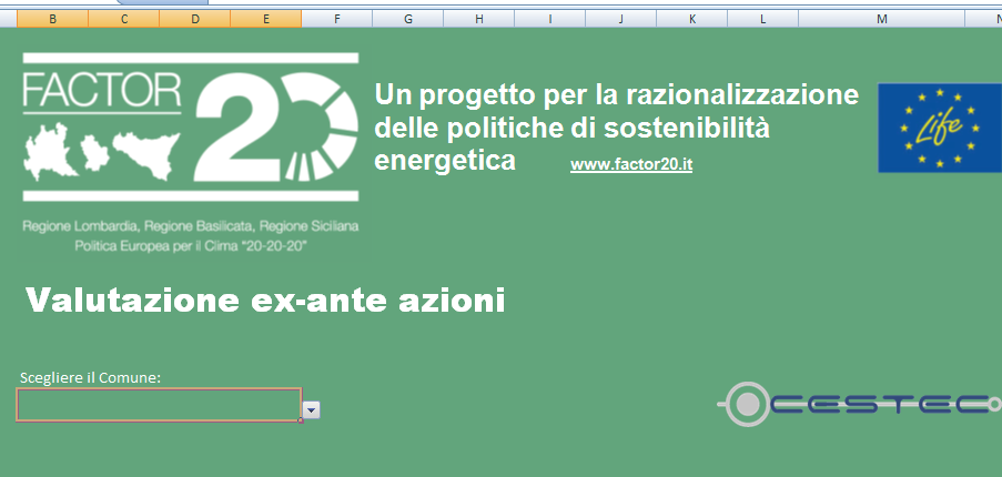 FOGLIO DI CALCOLO Stima interventi edifici pubblici Strumenti messi a