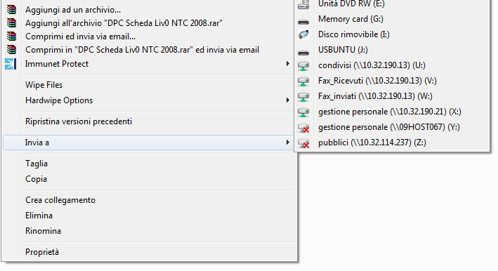 Fare click col tasto destro sul nome del database DPC Scheda Liv0 NTC 2008.mdb e comprimerlo in formato rar o zip.