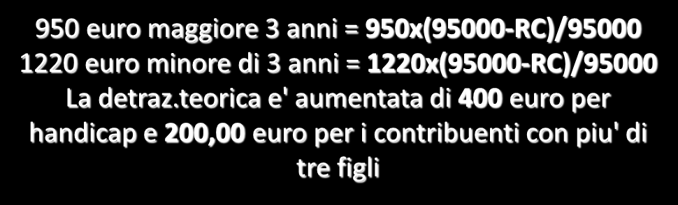 LAVORO SUBORDINATO Trattamento fiscale Aliquote Irpef Scaglioni annuali Detrazioni lavoro dipendente Detrazione coniuge Detrazione figli Fino a 15000 euro - 23% Oltre 15000 e fino a 28000-27% Oltre