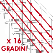 LEGNO: LEGNO: Kit irrigidimento colonna parete (da utilizzare con kit balaustra come elemento di irrigidimento fissando l ultima colonna al muro).