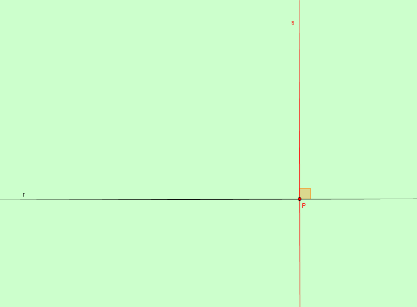 4 Teorema di esistenza delle rette perpendicolari Definizione: Per un punto del piano passa una e una sola retta perpendicolare ad un