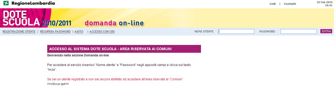 Guida alla gestione delle domande di Dote Scuola per l A.S. 2016-2017 per i Comuni Questo documento contiene informazioni utili ai funzionari per utilizzare l applicativo web per la gestione delle domande per l A.