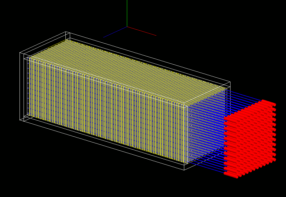 Simulazione completa Tile replicate Inserimento delle fibre WLS Sensitive