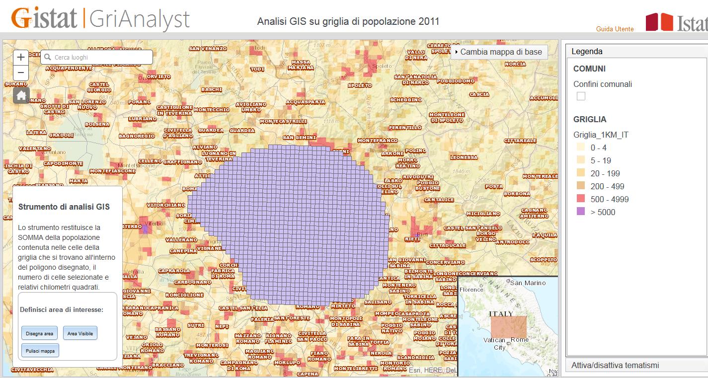 GriAnalyst: Analisi GIS su Griglia di popolazione 2011 Lo