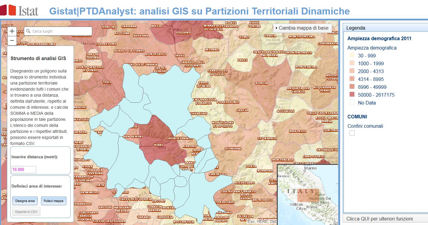 PTDAnalyst: Analisi GIS su Partizioni