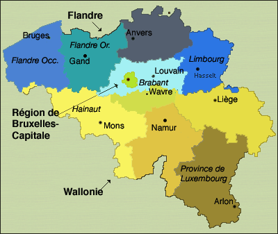 Alla scoperta del BELGIO Il Belgio è uno stato Federale retto da una Monarchia Costituzionale, situato al nord dell Europa; si divide in tre regioni fisiche: Fiandre (nord), Wallonia (sud) e Regione