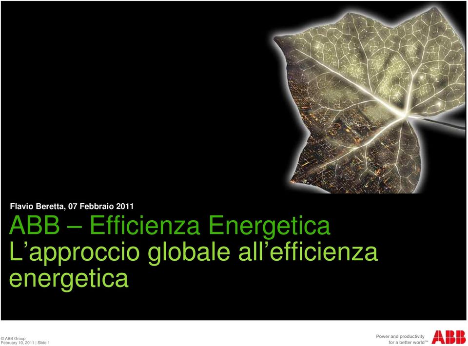 approccio globale all efficienza