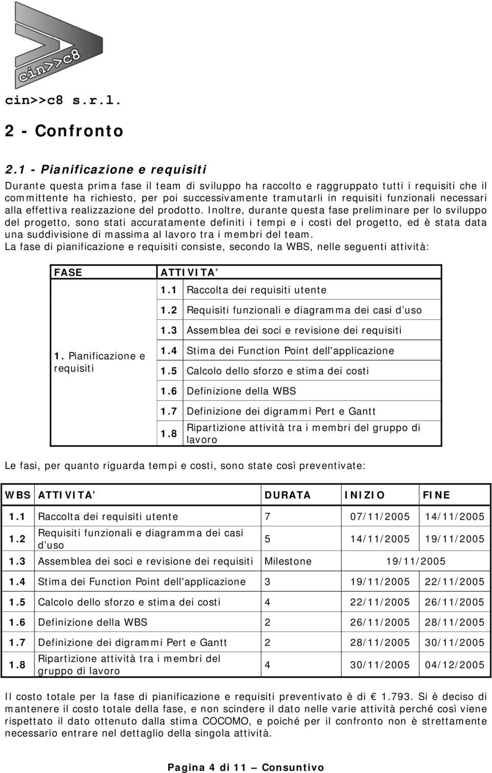 requisiti funzionali necessari alla effettiva realizzazione del prodotto.