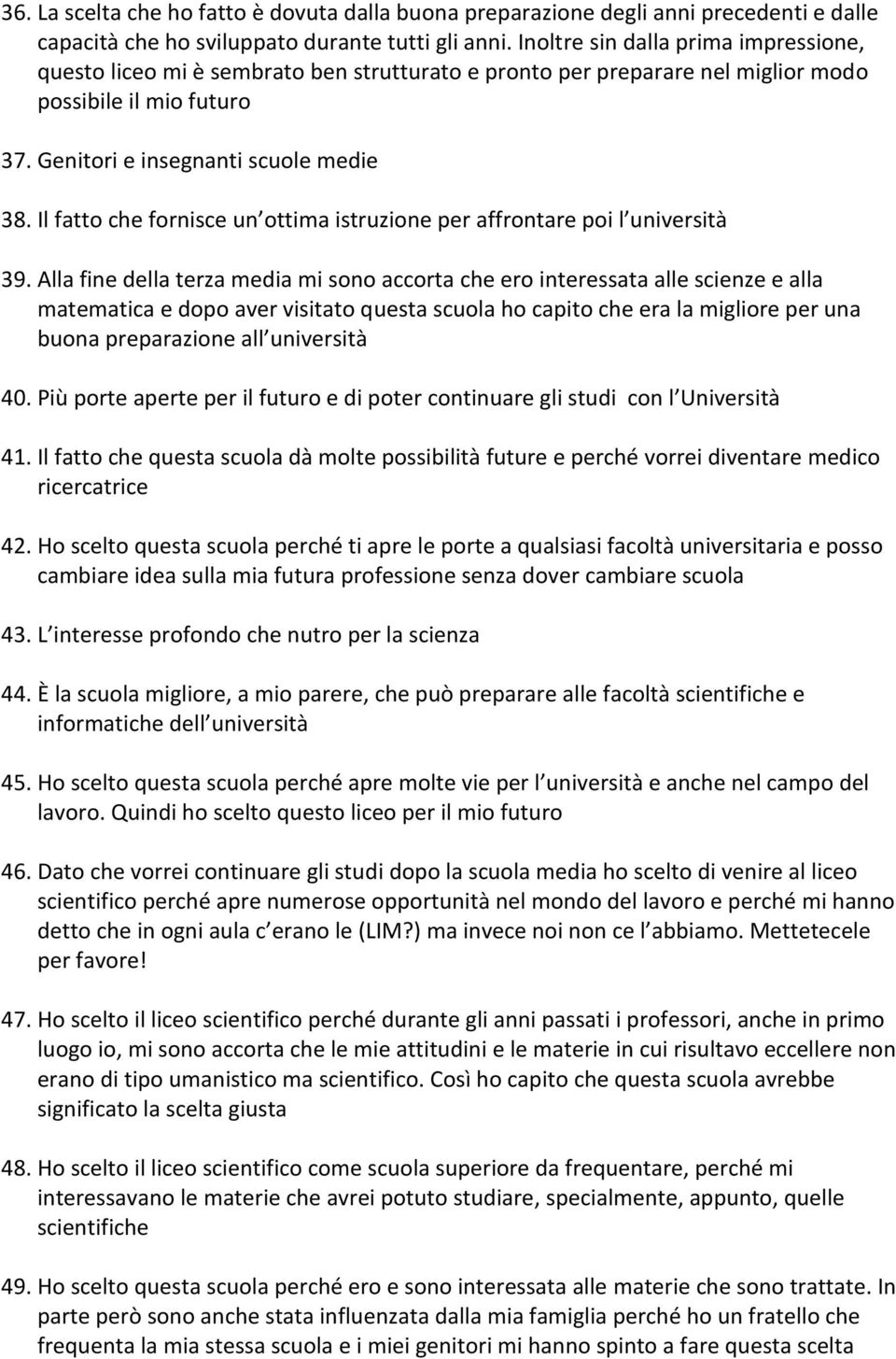 Il fatto che fornisce un ottima istruzione per affrontare poi l università 39.