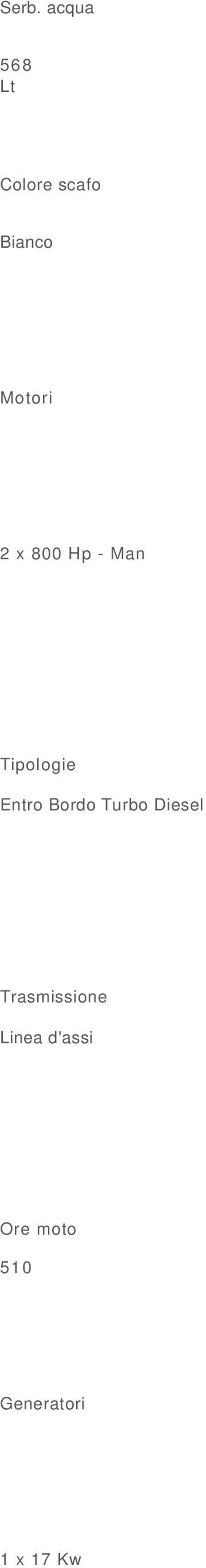Bordo Turbo Diesel Trasmissione Linea