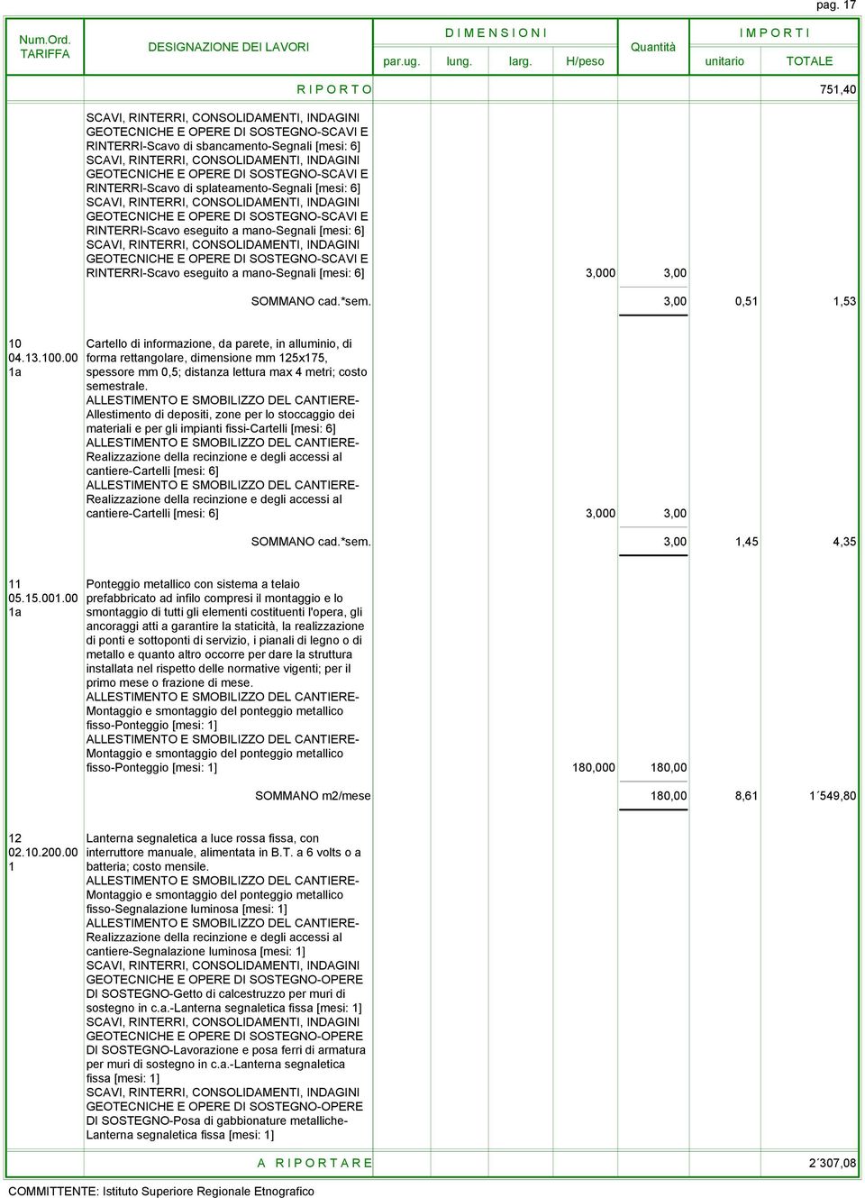 Allestimento di depositi, zone per lo stoccaggio dei materiali e per gli impianti fissi-cartelli Realizzazione della recinzione e degli accessi al cantiere-cartelli Realizzazione della recinzione e