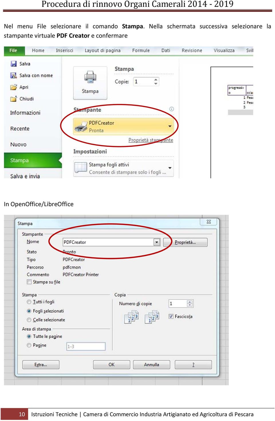 PDF Creator e confermare In OpenOffice/LibreOffice 10