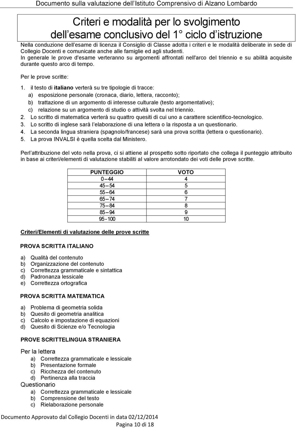 In generale le prove d'esame verteranno su argomenti affrontati nell'arco del triennio e su abilità acquisite durante questo arco di tempo. Per le prove scritte: 1.