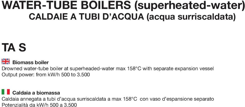 expansion vessel Output power: from kw/h 500 to 3.