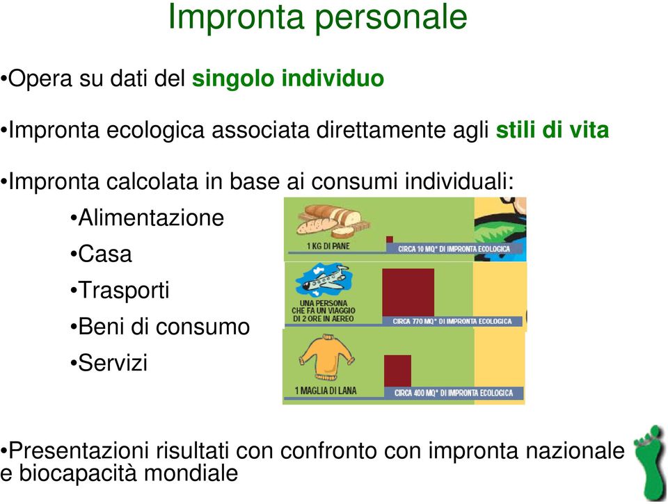 consumi individuali: Alimentazione Casa Trasporti Beni di consumo Servizi