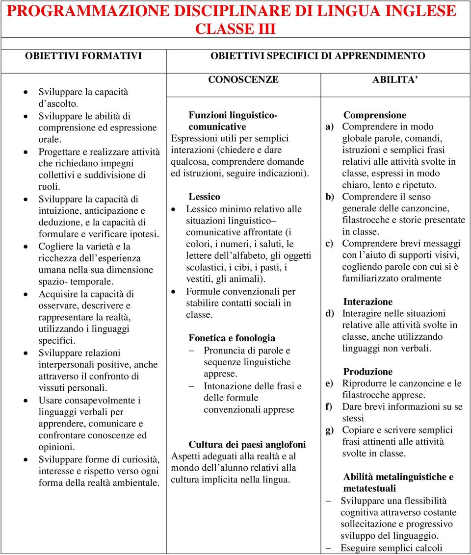 Sviluppare la capacità di intuizione, anticipazione e deduzione, e la capacità di formulare e verificare ipotesi.