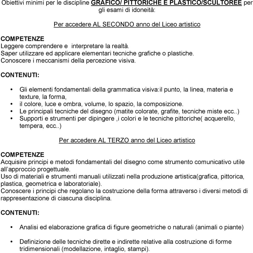 Gli elementi fondamentali della grammatica visiva:il punto, la linea, materia e texture, la forma, il colore, luce e ombra, volume, lo spazio, la composizione.