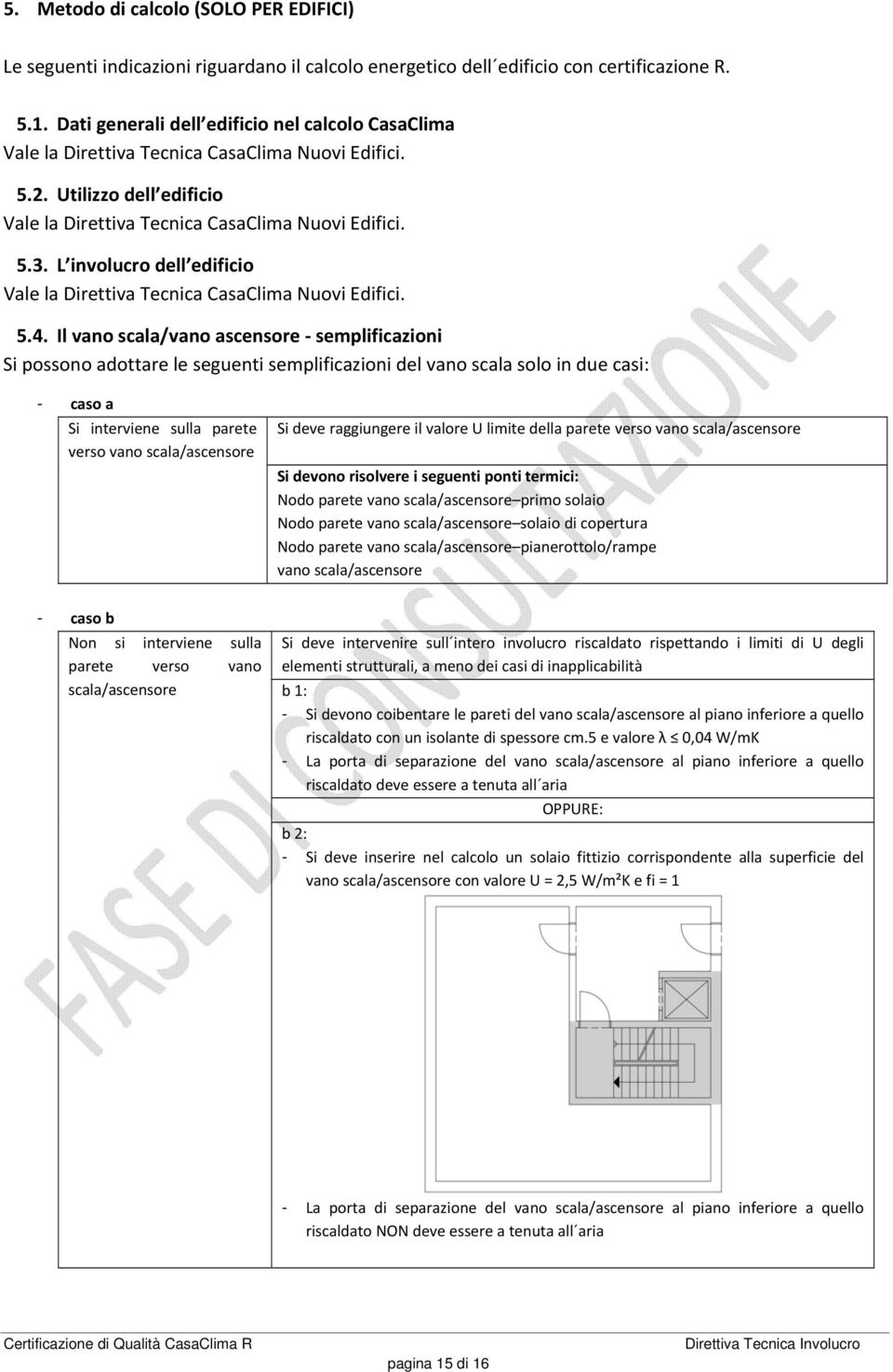 L involucro dell edificio Vale la Direttiva Tecnica CasaClima Nuovi Edifici. 5.4.