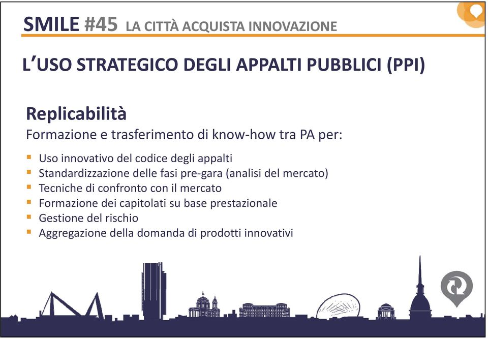 Standardizzazione delle fasi pre gara (analisi del mercato) Tecniche di confronto con il mercato