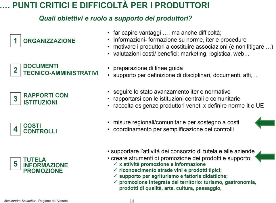 preparazione di linee guida supporto per definizione di disciplinari, documenti, atti,.