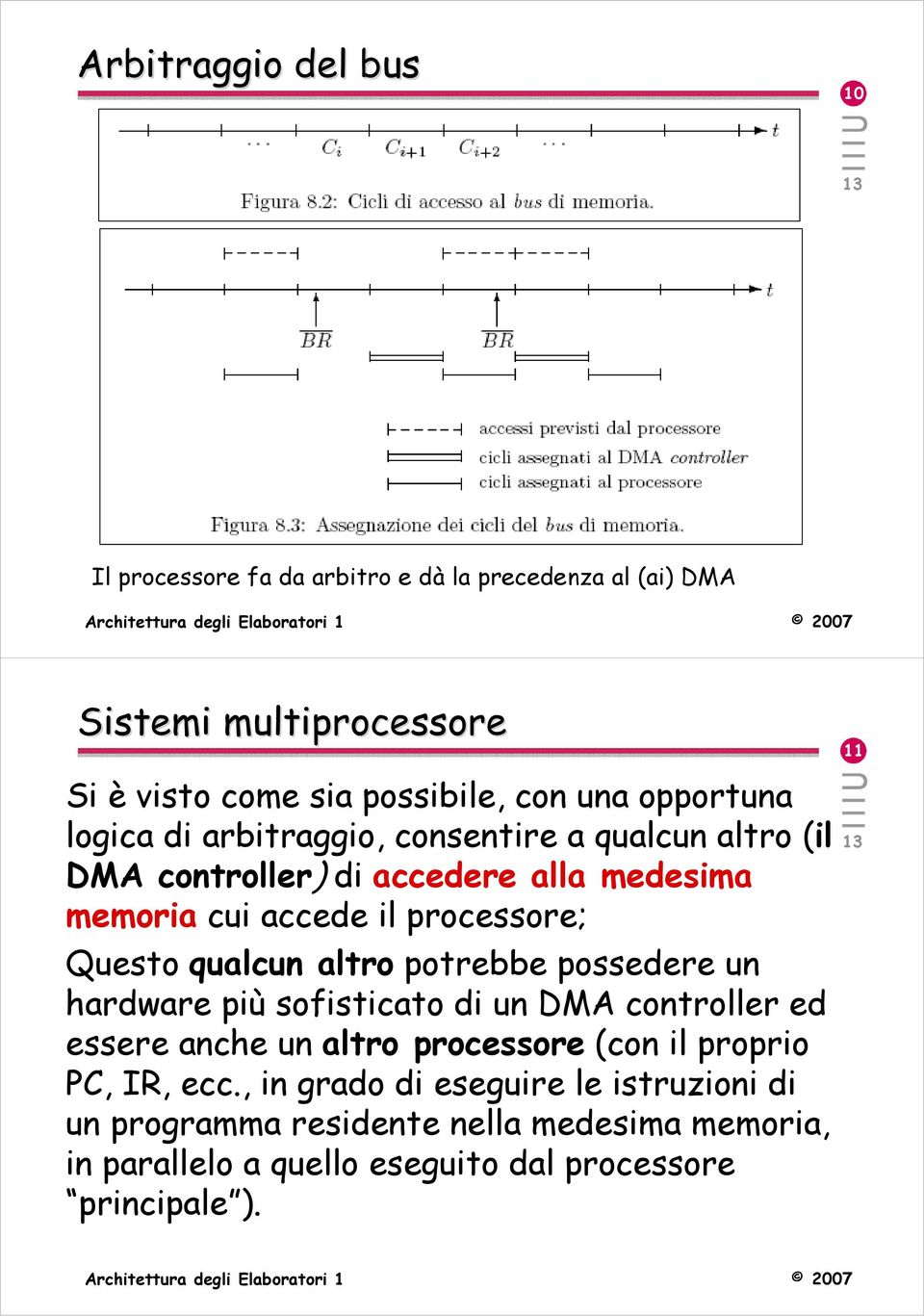 qualcun altro potrebbe possedere un hardware più sofisticato di un DMA controller ed essere anche un altro processore (con il proprio PC, IR, ecc.