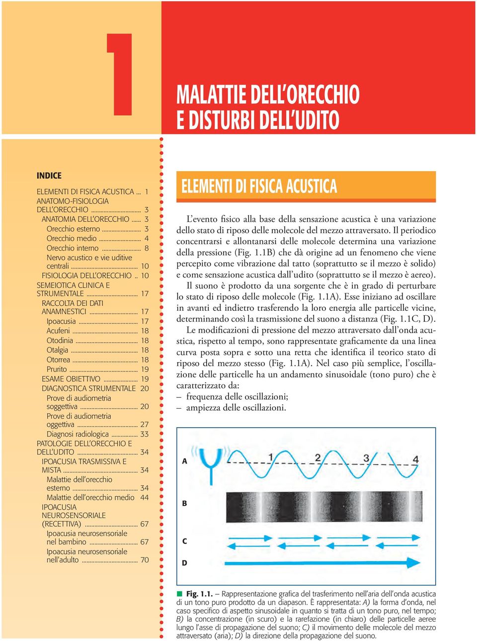 .. 18 Otodinia... 18 Otalgia... 18 Otorrea... 18 Prurito... 19 ESAME OBIETTIVO... 19 DIAGNOSTICA STRUMENTALE. 20 Prove di audiometria soggettiva... 20 Prove di audiometria oggettiva.