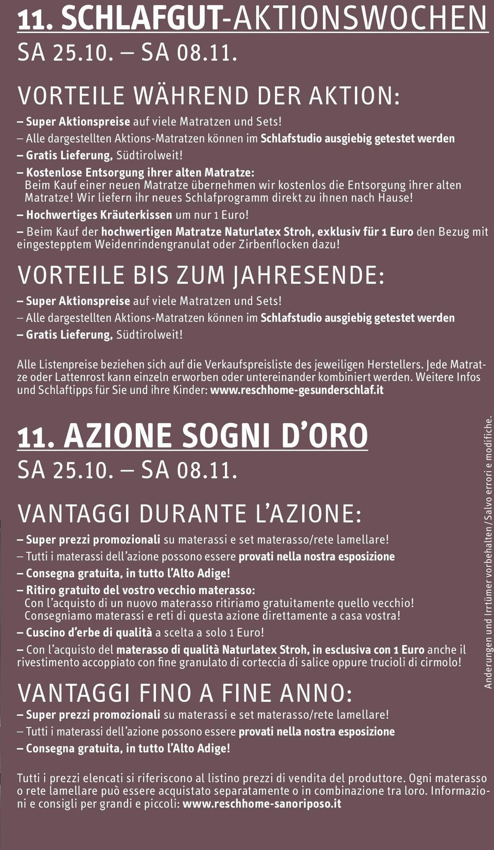 Kostenlose Entsorgung ihrer alten Matratze: Beim Kauf einer neuen Matratze übernehmen wir kostenlos die Entsorgung ihrer alten Matratze!