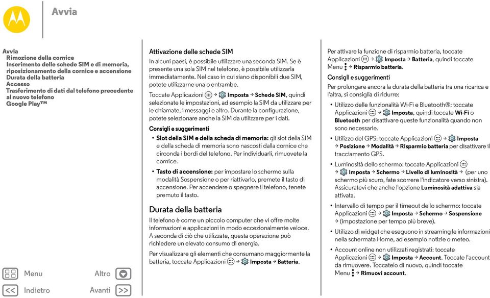 Nel caso in cui siano disponibili due SIM, potete utilizzarne una o entrambe.