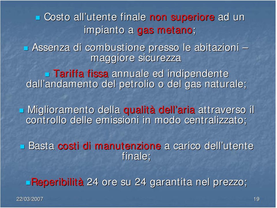 naturale; Miglioramento della qualità dell aria attraverso il controllo delle emissioni in modo