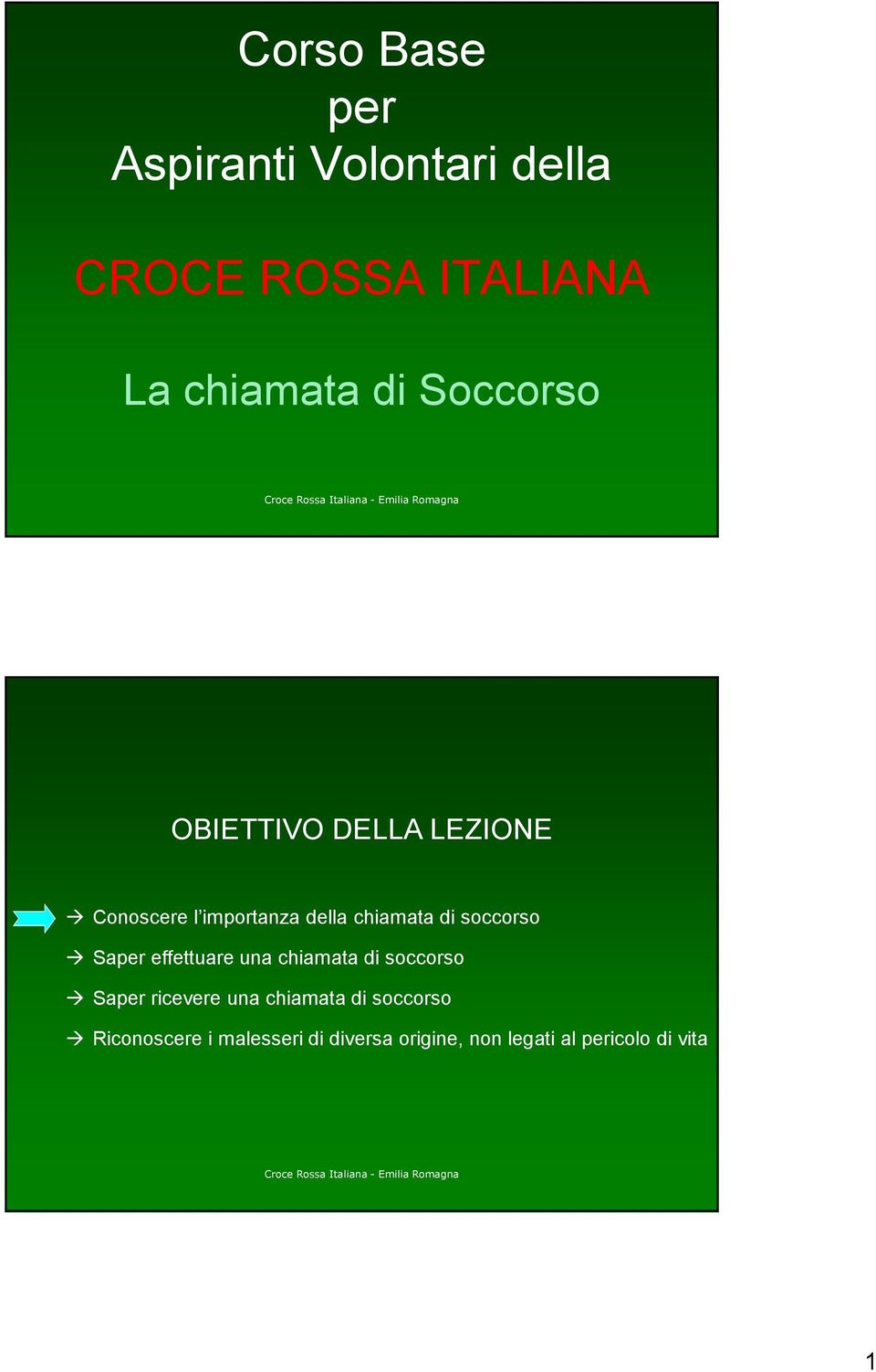 soccorso Saper effettuare una chiamata di soccorso Saper ricevere una chiamata