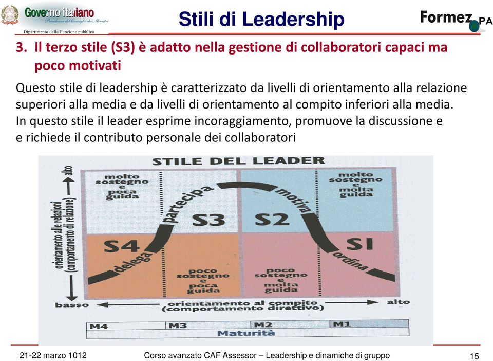 leadership è caratterizzato da livelli di orientamento alla relazione superiori alla media e da