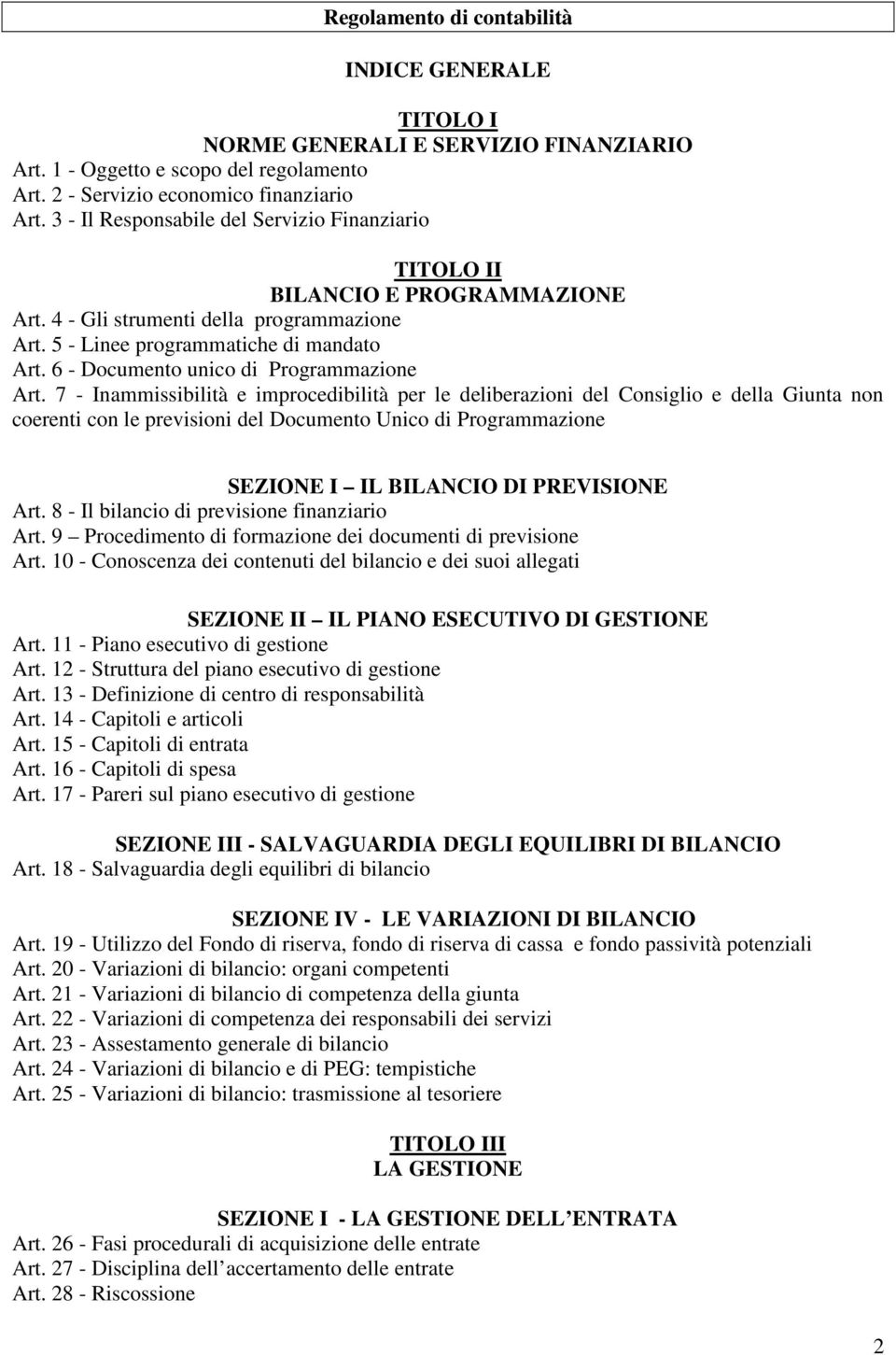 6 - Documento unico di Programmazione Art.