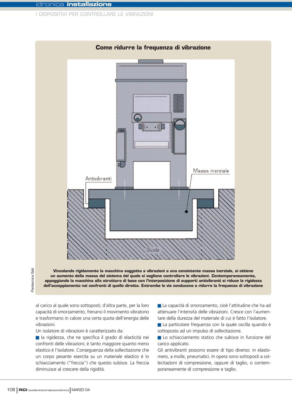 Contemporaneamente, appoggiando la macchina alla struttura di base con l interposizione di supporti antivibranti si riduce la rigidezza dell accoppiamento nei confronti di quello diretto.