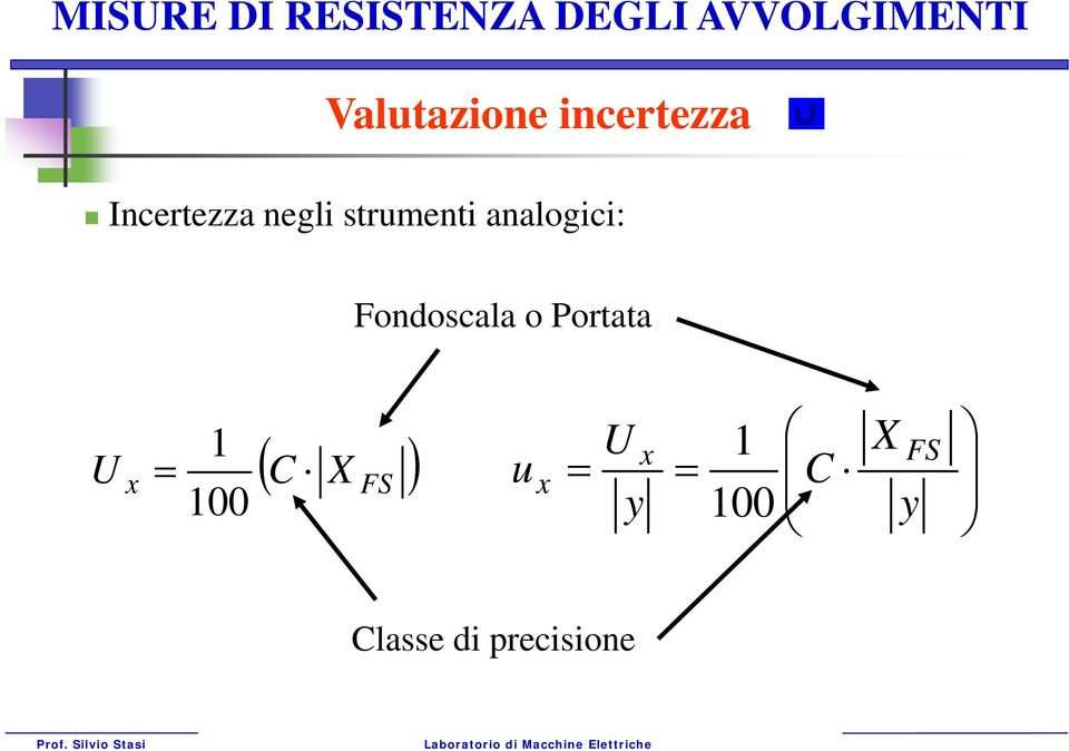 strumenti analogii: Fondosala o Portata U