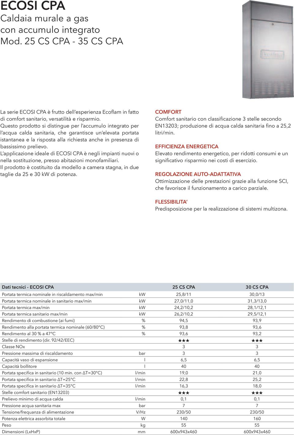 L applicazione ideale di ECOSI CPA è negli impianti nuovi o nella sostituzione, presso abitazioni monofamiliari.