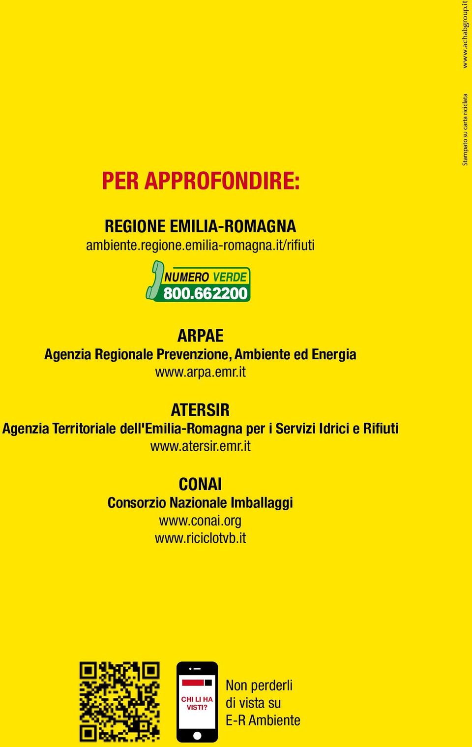 it ATERSIR Agenzia Territoriale dell'emilia-romagna per i Servizi Idrici e Rifiuti www.atersir.emr.