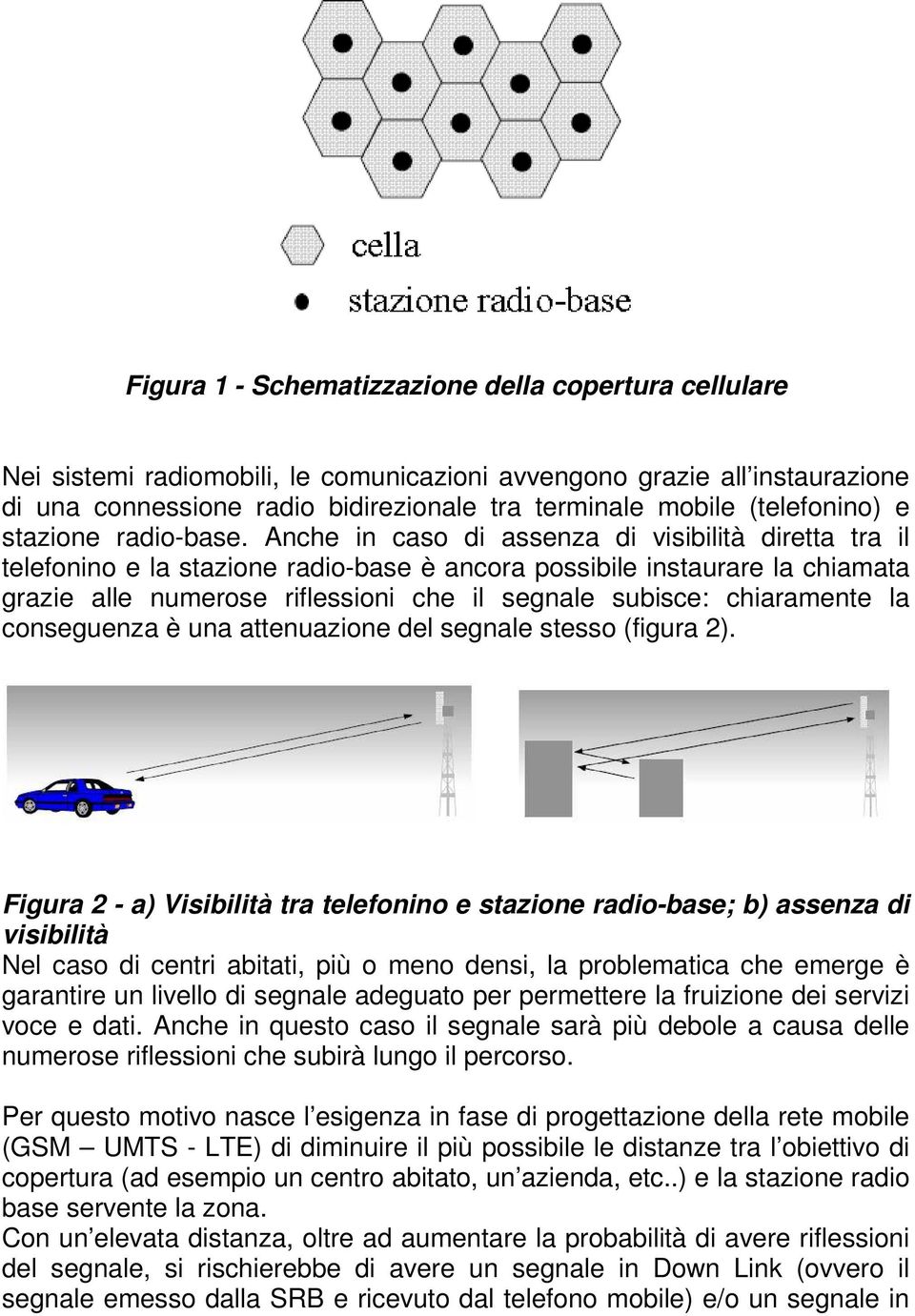 Anche in caso di assenza di visibilità diretta tra il telefonino e la stazione radio-base è ancora possibile instaurare la chiamata grazie alle numerose riflessioni che il segnale subisce: