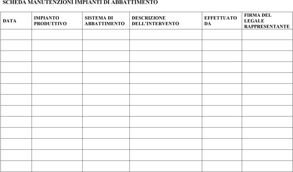 SISTEMA DI ABBATTIMENTO DESCRIZIONE DELL