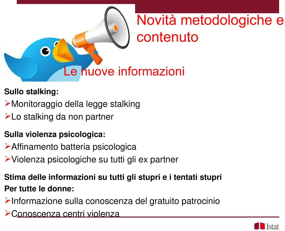 gli ex partner Stima delle informazioni su tutti gli stupri e i tentati stupri Per