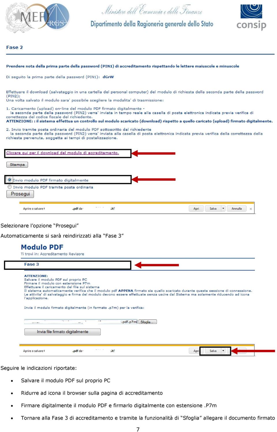 pagina di accreditamento Firmare digitalmente il modulo PDF e firmarlo digitalmente con estensione.