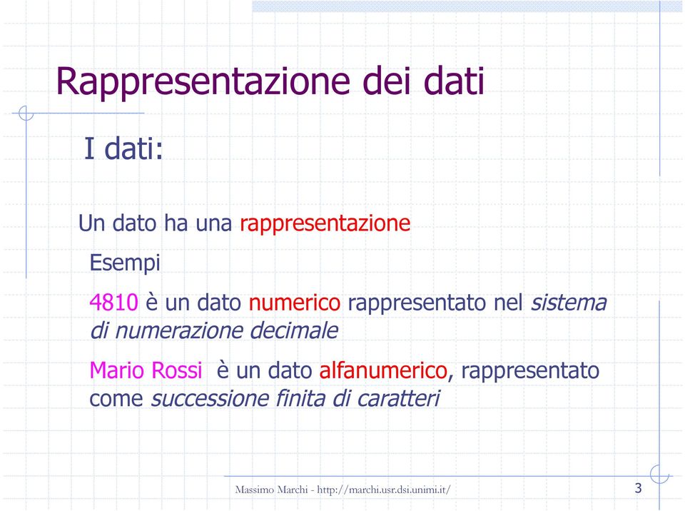 rappresentato nel sistema di numerazione decimale Mario