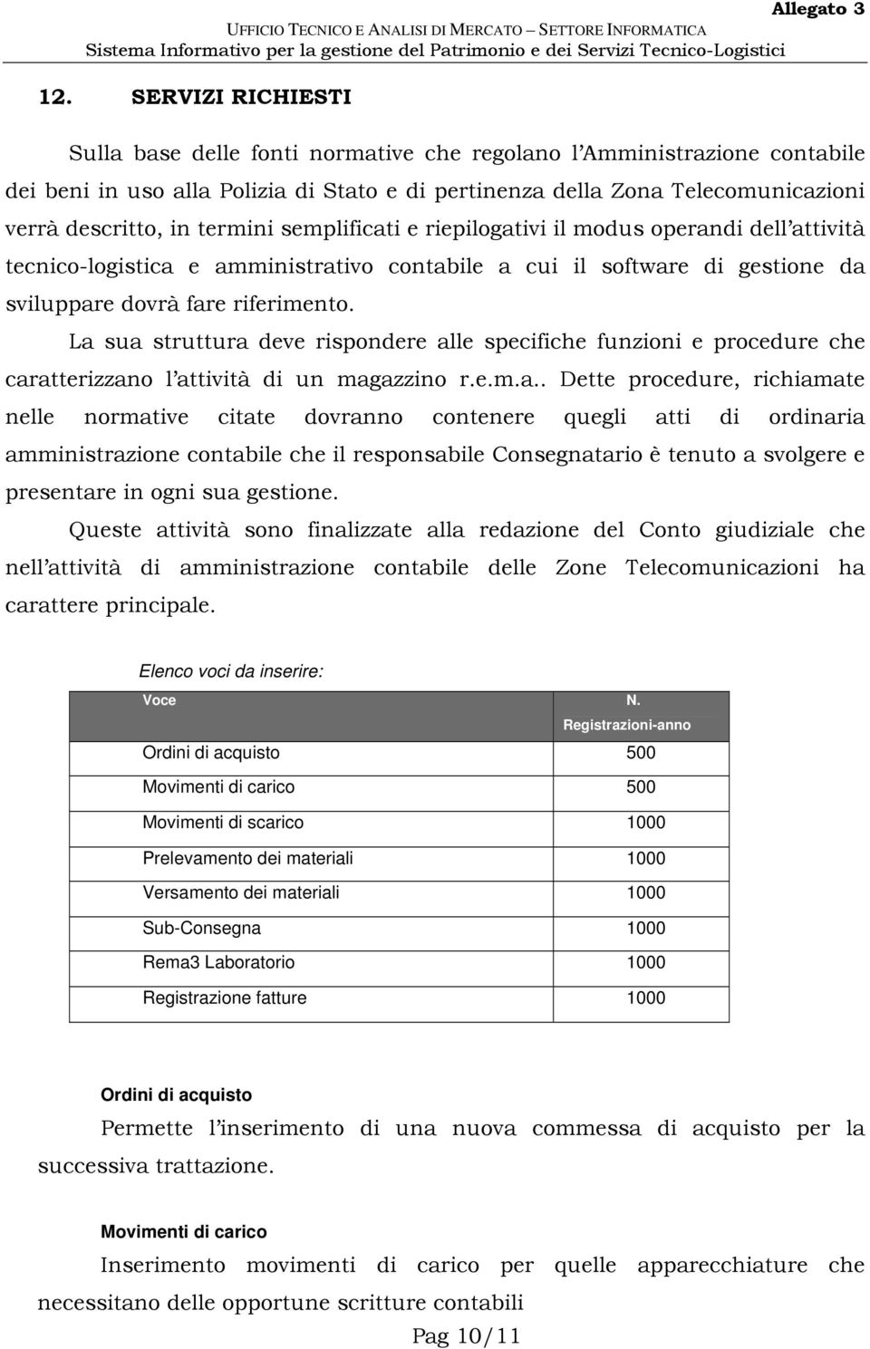 La sua struttura deve rispondere alle specifiche funzioni e procedure che caratterizzano l attività di un magazzino r.e.m.a.. Dette procedure, richiamate nelle normative citate dovranno contenere