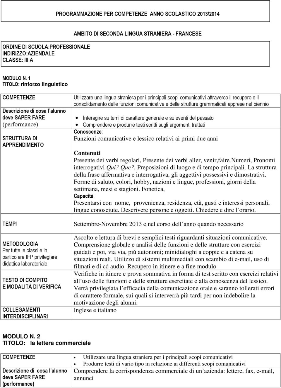 attraverso il recupero e il consolidamento delle funzioni comunicative e delle strutture grammaticali apprese nel biennio Interagire su temi di carattere generale e su eventi del passato Comprendere