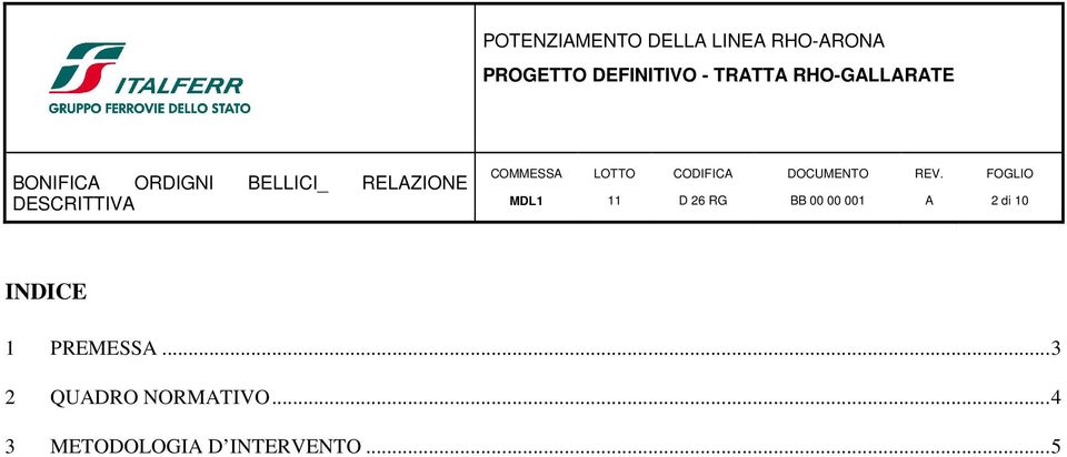 RELZIONE DESCRITTIV COMMESS 2 di 10 INDICE 1