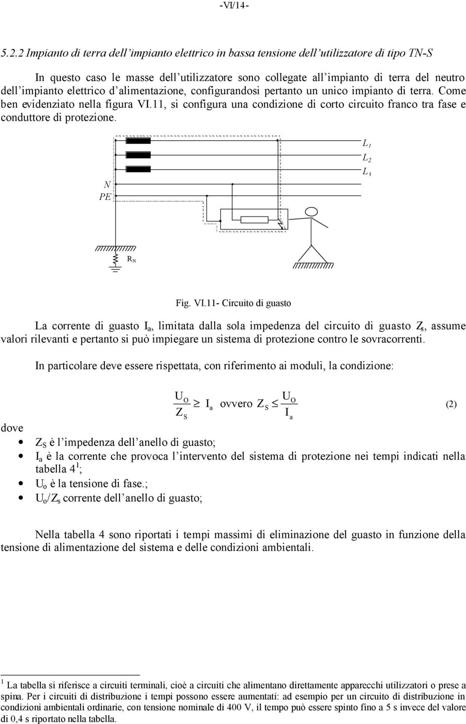 elettrico d alimentazione, configurandosi pertanto un unico impianto di terra. Come ben evidenziato nella figura VI.