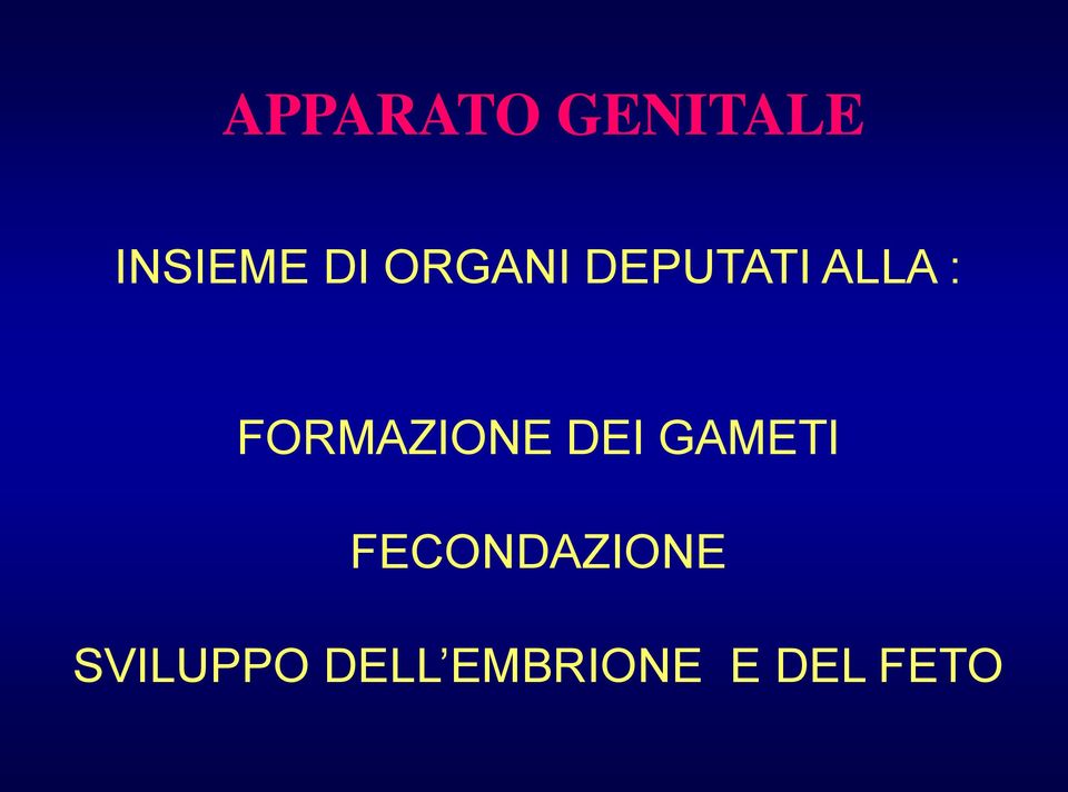 FORMAZIONE DEI GAMETI